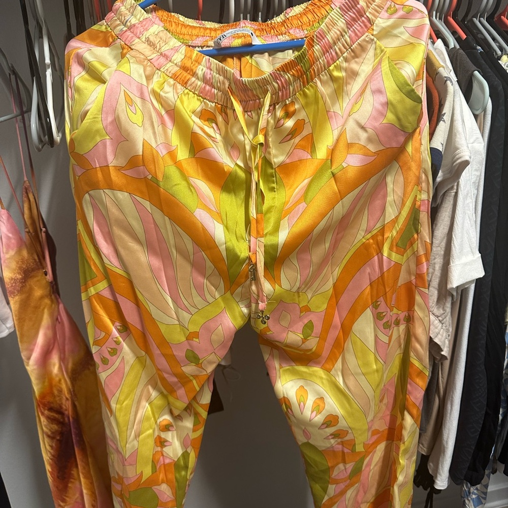 Vibrant Multicolor Patterned Pants